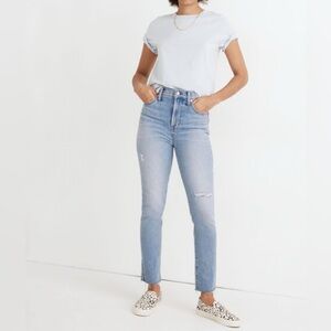 Madewell Light Blue High-Rise Straight Jeans